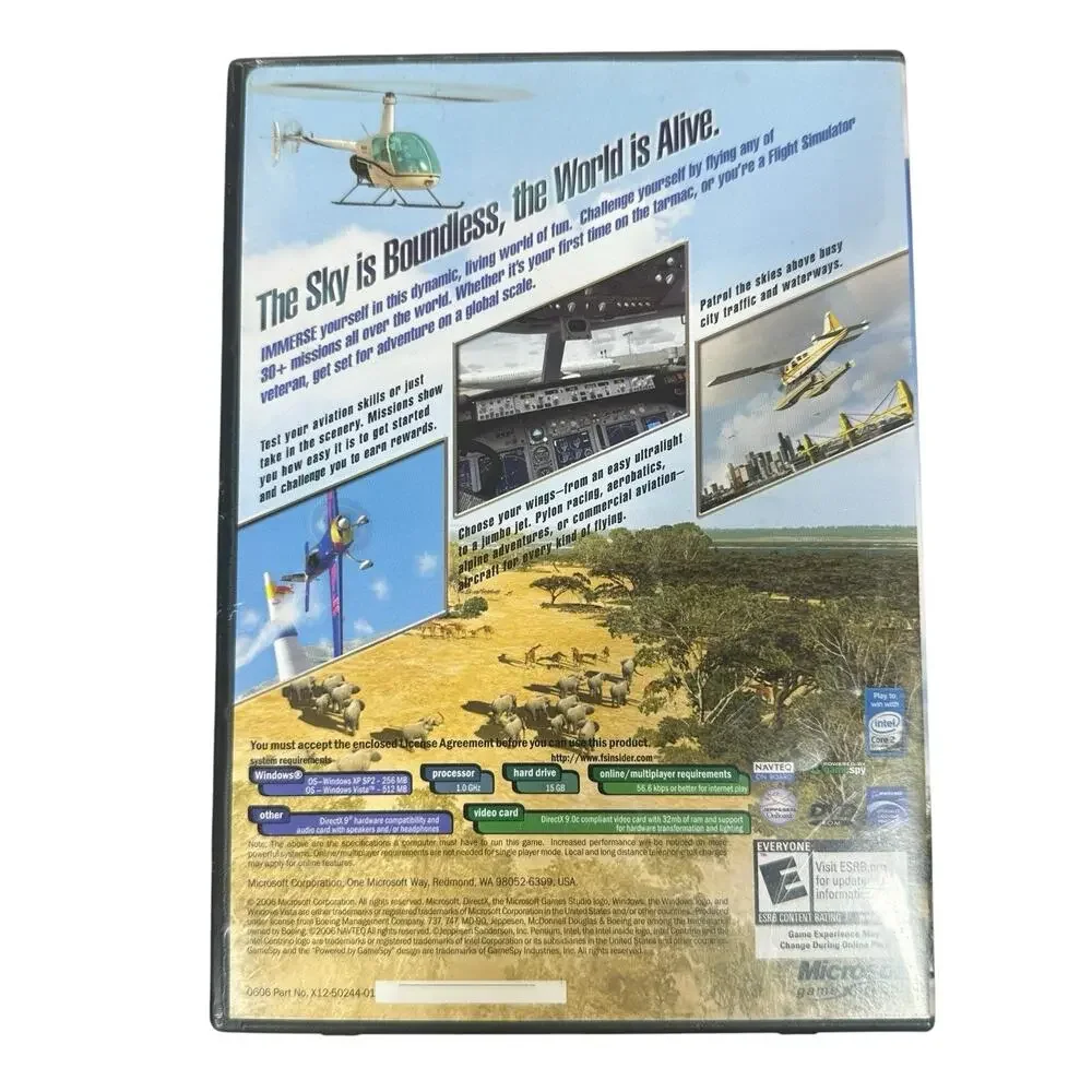Microsoft Flight Simulator X (PC, 2006) PC DVD Game For Windows